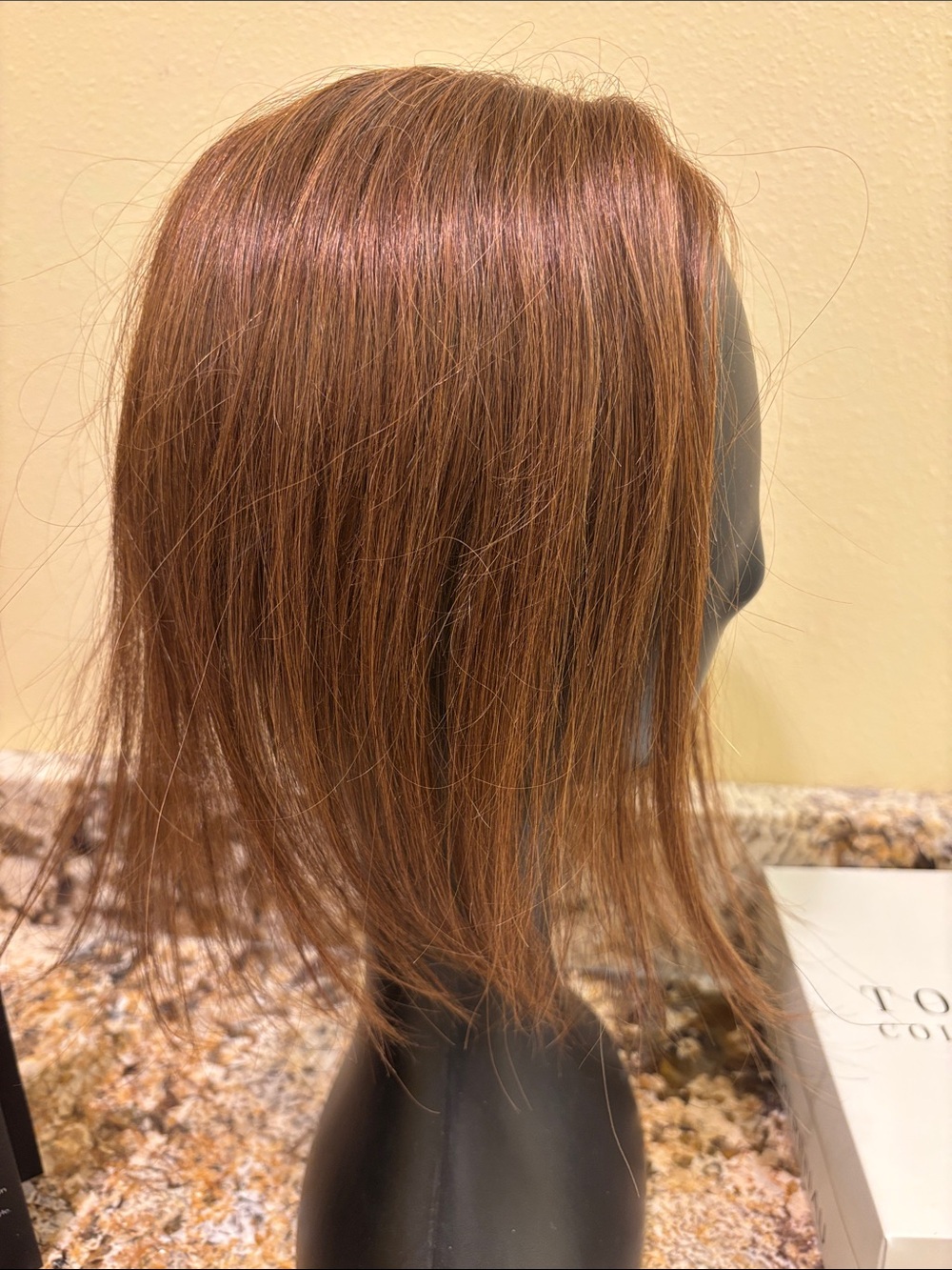 12” EasiPart Hair Topper, Color 8RN natural warm brown - Picture 5 of 8